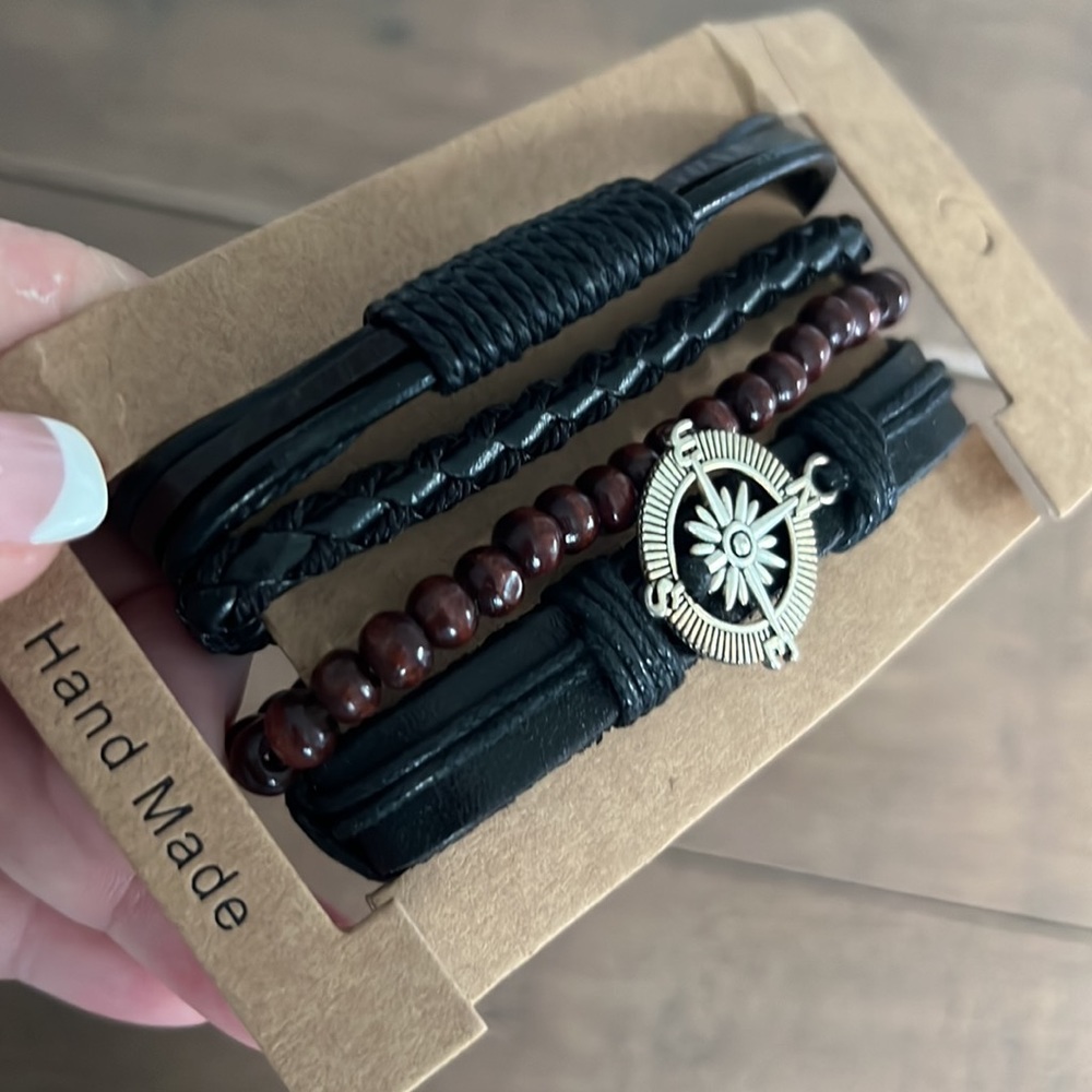 NEW Multilayer Leather Bracelets for Men Bracelet